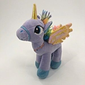 Sureshot Unicorn Horse Pegasus Purple Plush Stuffed Animal Stitched Eyes 10"